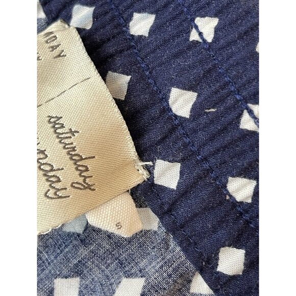SATURDAY SUNDAY Lobelia Navy Print Tie Ankle Pants - Picture 9 of 12